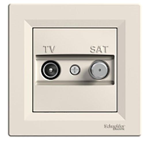 Розетка TV-SAT кінцева крем Schneider Asfora EPH3400123